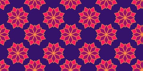 cute snowflake flower doodle repetitive pattern, perfect for your projects