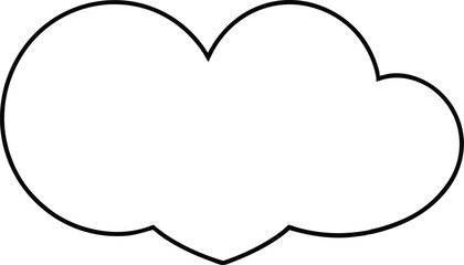 Vector Illustration of a Heart Shaped Cloud Floating in the Sky
