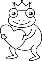 Rog Prince Embracing a Heart in Stunning Vector Graphic Illustration
