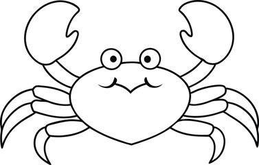 Heartfelt Crab Vector Illustration Clutching a Heart
