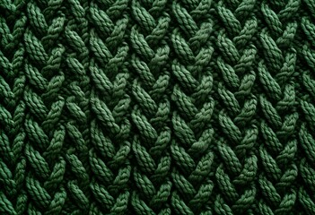 Green Knitted Texture Close Up Pattern
