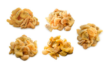 Dried passion fruit isolated on a white background.