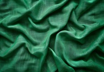 Fototapeta premium Green Fabric Texture Background for Design