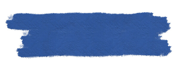 Blue brush stroke on a transparent background, a vibrant and textured design element