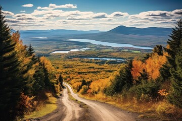 Naklejka premium Capture Mont Orford's Beauty in Estrie, Quebec