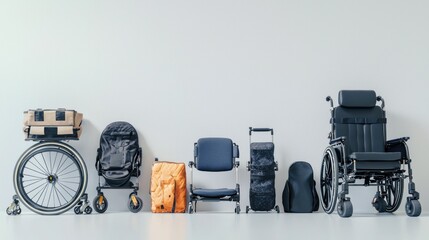 a person with a disability using assistive devices, symbolizing the challenges and afflictions associated with physical impairments