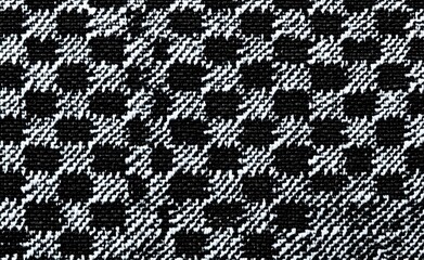 Black and White Houndstooth Fabric Texture