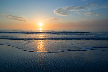 Fototapeta premium Sun Rising Above The Atlantic Ocean In St. Augustine, Florida