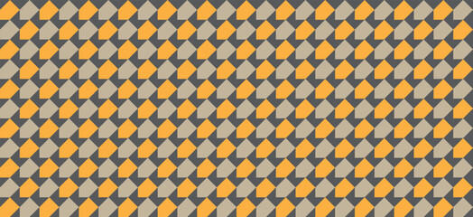 Seamless decorative geometric pattern combination of 2 colors light brown and orange. Perfect for printing, design backgrounds, wallpaper and tiles, gift wrapping
