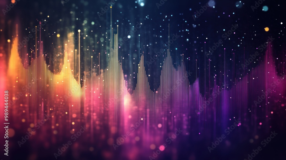 Aufkleber abstract background with colorful lines and lights