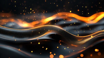 Obraz premium Abstract Glow and Particles