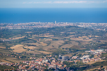 Aerial view of Rimini, Italy