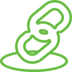 Single isolated icon with outline style icon on white background