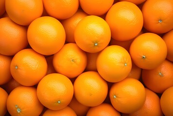 Close-Up of Fresh Oranges Pile