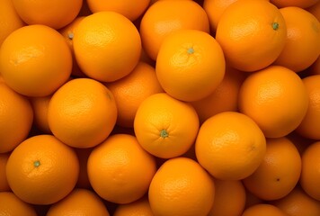 Close-up of Ripe Oranges Pile,  High Resolution