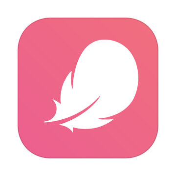 Flo app icon. Female health application, women's calendar