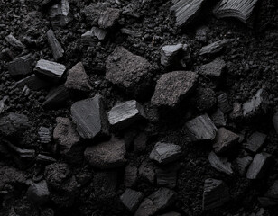 A close-up of the biochar-black soil texture reveals a dark, rich, and productive soil.