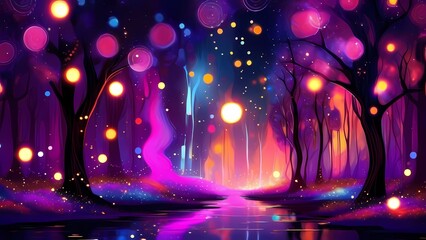 Romantic lights in the night
