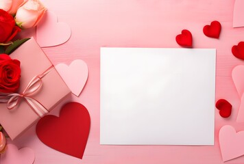 Romantic Valentine's Day Card with Copy Space