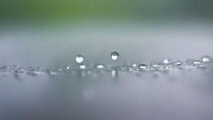 water drops on a glass surface