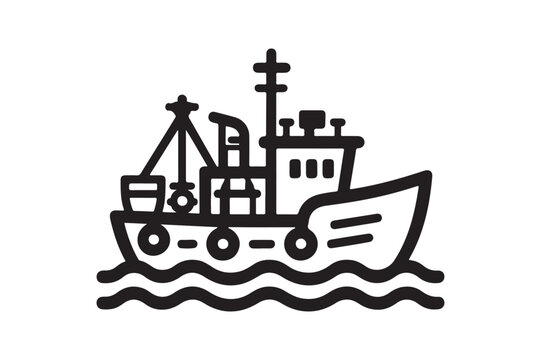 recommend clip art: Trawler Silhouette SVG & Vector Illustration – Ideal for Maritime Themes