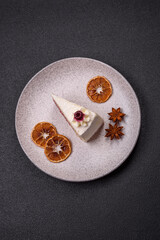 Sweet delicious cake with a layer of raspberry jam