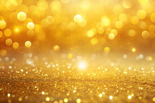 Golden glitter background with bokeh effect