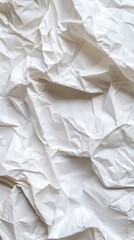 Obraz premium クリエイティブな背景やデザインのためのしわのある白い紙のテクスチャ