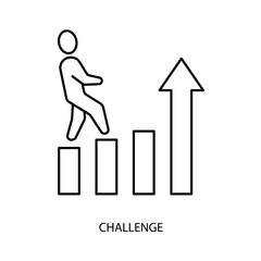 challenge concept line icon. Simple element illustration. challenge concept outline symbol design.