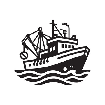 recommend clip art: Trawler Silhouette SVG & Vector Illustration – Ideal for Maritime Themes