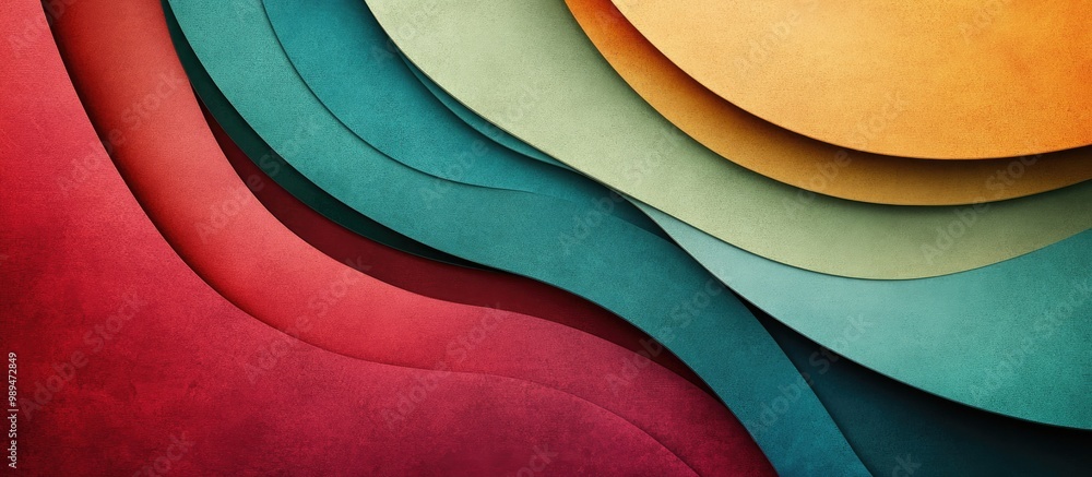 Poster colored abstract background featuring a textured paper style