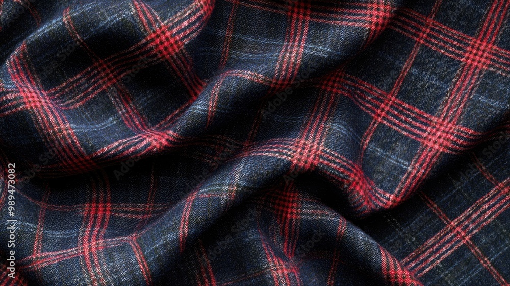 Poster modern plaid fabric featuring a tattersall pattern minimal abstract geometric design with classic tw