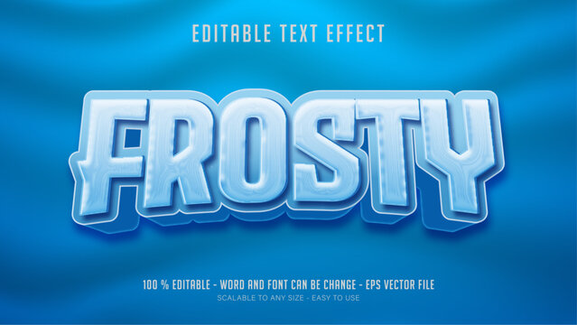 frosty editable text effect