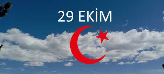 Ankara - September 22, 2024: Translation: Happy 101st Anniversary of the Republic of Turkey...