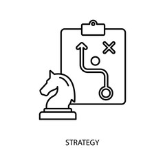 strategy concept line icon. Simple element illustration. strategy concept outline symbol design.