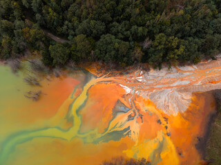 Geamăna , Alba county, Transylvania, Romania. Following the mining operations, the village was transformed into a tailings lake and covered with tailings, known as the Geamăna natural disaster