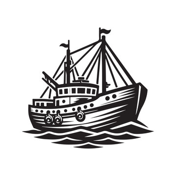 recommend clip art: Trawler Silhouette SVG & Vector Illustration – Ideal for Maritime Themes