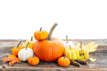 Pumpkins isolated on transparent background 