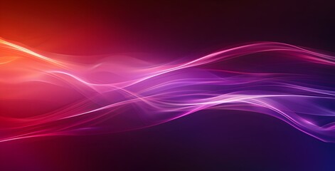 Abstract Purple And Red Gradient With Light Waves