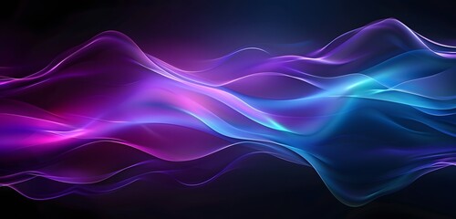 Fototapeta premium Abstract Purple Blue Gradient Waves Background