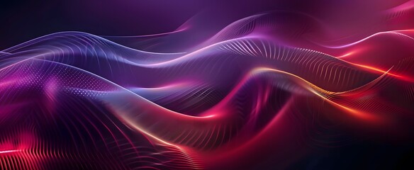 Abstract Purple Red Gradient Wavy Lines