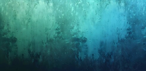 Abstract Blue Green Gradient Background With Grainy Texture