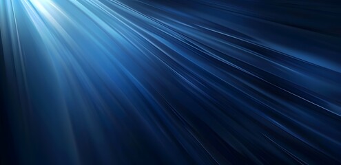 Abstract Blue Light Rays Blurred Background