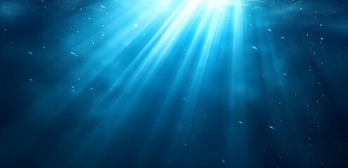 Abstract Blue Gradient Background with Light Rays