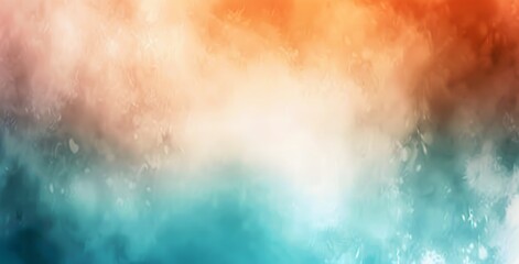 Obraz premium Abstract Blurred Gradient Background with White, Orange and Teal Colors