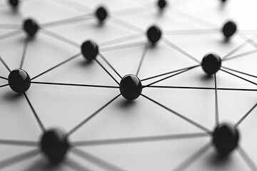 Web of interconnected dots, symbolizing a network of strategic decisions