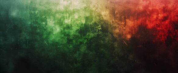 Abstract Green Red Gradient Blurred Background