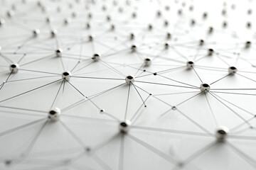 Web of interconnected dots, symbolizing a network of strategic decisions