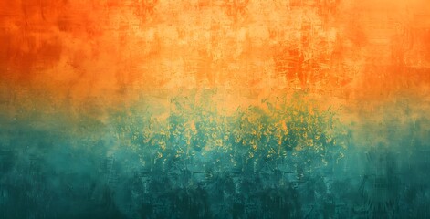 Abstract Blurred Orange Teal Gradient Background
