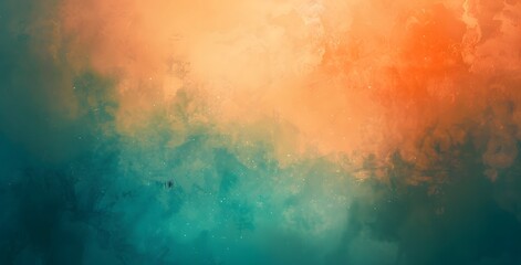 Fototapeta premium Abstract Orange Teal Gradient Blurred Background